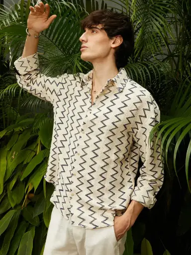 Zigzag Print Shirt